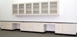 19' Fisher Lab Cabinets w/ 12' Wall Units