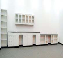 38' Fisher Lab Cabinets w/ 12' Wall Units