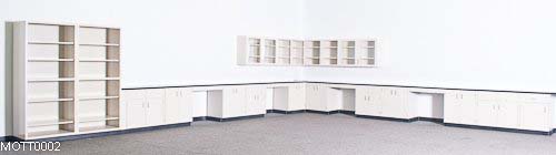 50.5' Mott Laboratory Cabinets
