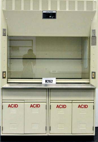 5' Kewaunee Laboratory Fume Hood w/ Chemical Storage Cabinets