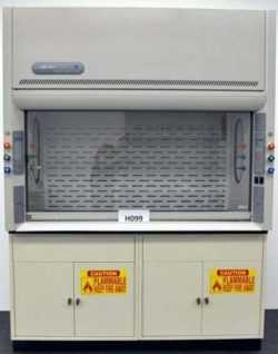 6' Labconco Protector Fume Hood w/ Base Cabinets & Epoxy Resin Countertops