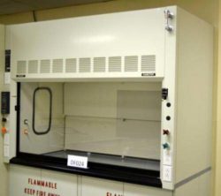 6' Fisher Hamilton Fume Hood w/ Flammable Cabinets & Epoxy Countertops