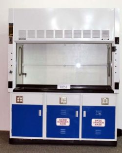 6' Fisher Hamilton SafeAire Fume Hood w/ Acid Storage Cabinets