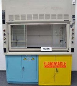 6' Fisher Hamilton SafeAire Fume Hood w/ Flammable & Acid Storage Cabinets
