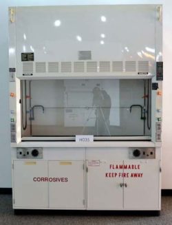 6' Hamilton SafeAire Fume Hood w/ Epoxy Countertops