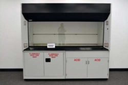 8' Labconco Fume Hood w/ Flammable & Acid Storage Cabinets