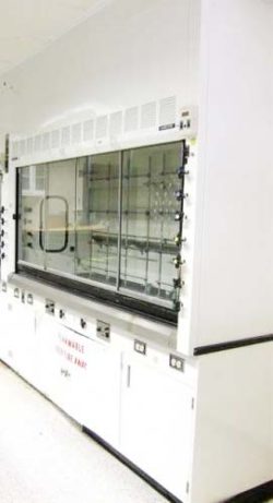 8' Hamilton Safeaire Fume Hood w/ Base Cabinets