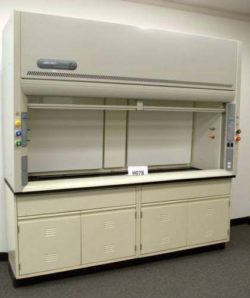 8' Labconco Protector Fume Hood w/ Chemical Storage Cabinets (H078)