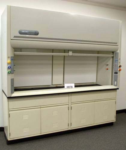 8' Labconco Protector Fume Hood w/ Chemical Storage Cabinets (H078)