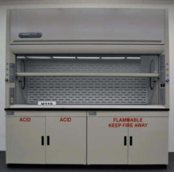 8' Labconco Protector Laboratory Fume Hood w/ Flammable & Acid Storage Cabinets