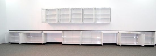 30' Fisher Hamilton Cabinets w/ Glass Wall Units - Image 11