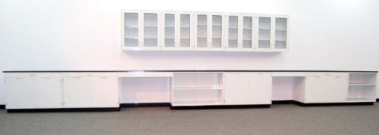 30' Fisher Hamilton Cabinets w/ Glass Wall Units - Image 5