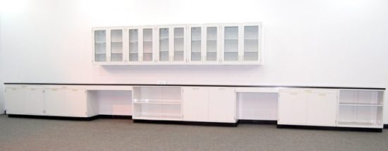 30' Fisher Hamilton Cabinets w/ Glass Wall Units - Image 6