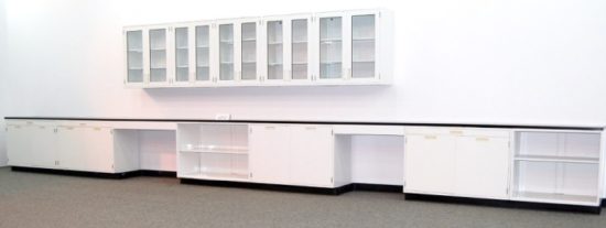 30' Fisher Hamilton Cabinets w/ Glass Wall Units - Image 7