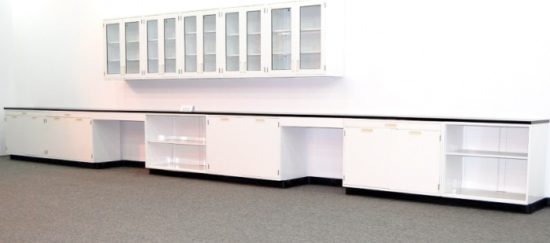 30' Fisher Hamilton Cabinets w/ Glass Wall Units - Image 8