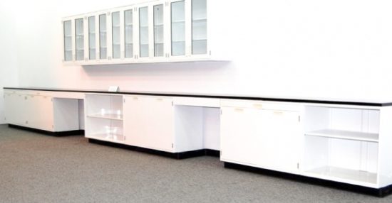 30' Fisher Hamilton Cabinets w/ Glass Wall Units - Image 9