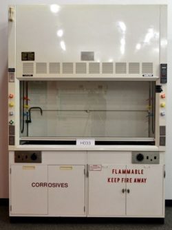 6′ Hamilton Scientific SafeAire w/ Base Cabinets for Corrosive & Flammable Materials