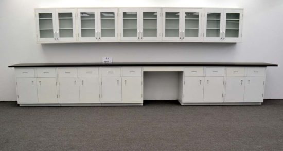 15' Wall & 17 1/2' Base Laboratory Cabinets w/ Industrial Grade Tops (LS OPEN2)