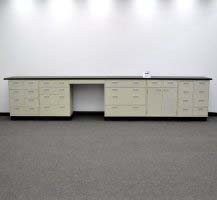 19' Base Laboratory Cabinets w/ Chemical-Resistant Countertops (CV OPEN 5)