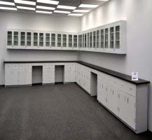 39' Base x 36' Wall Laboratory Cabinets w/ Industrial Grade Tops (LS OPEN 1)