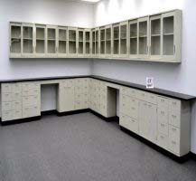 38' Base & 34' Wall Laboratory Cabinets w/ Base Counter Tops (CV OPEN 2)