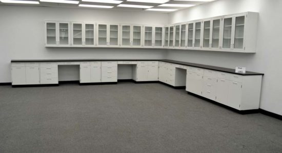 34' Fisher American Base Laboratory Cabinets & 29' Wall Cabinets w/ Tops (pa4-L361)