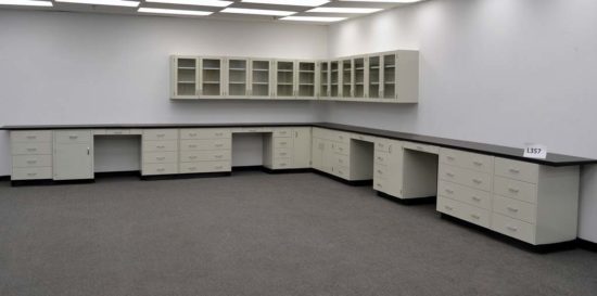 43' Base Laboratory Cabinets & 18' Wall Cabinets (L357)
