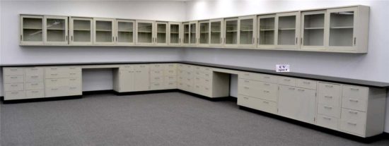 38' Laboratory Cabinets w/ 34' Wall Units