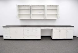 15' Base Fisher American Laboratory Cabinets & 9' Wall Cabinets (PA3-OPEN 2)