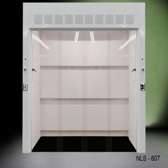 6 foot Fisher American Walk-In fume hood with door opening of 62.5 inches