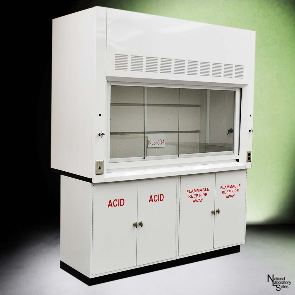 6' Fisher American Laboratory Chemical Fume Hood w/ Flammable and Acid