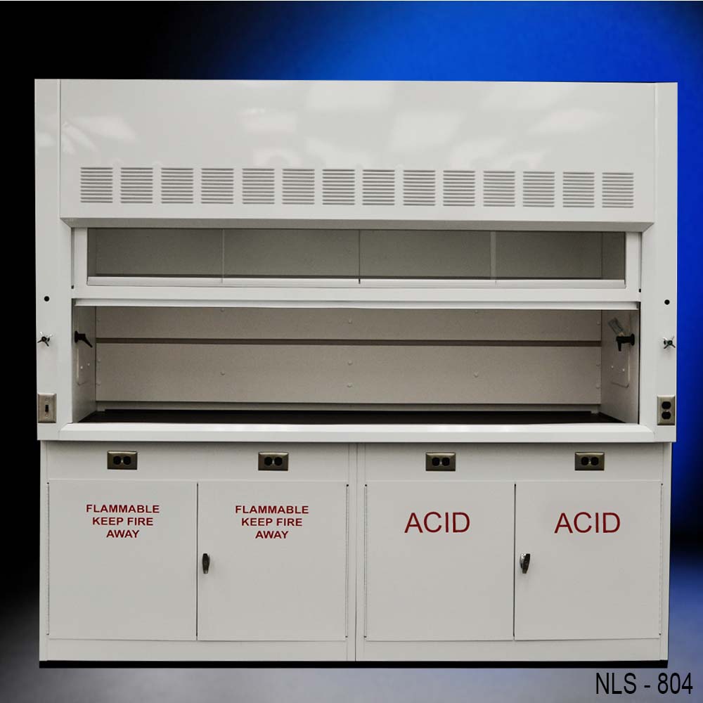 8′ Fisher American Fume Hood w/ Acid & Flammable National
