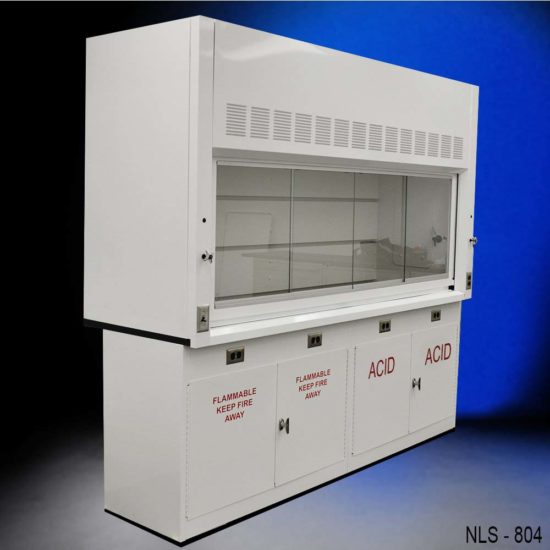 8' Fume Hood w/ Flammable & Acid Storage Cabinets (NLS-804)