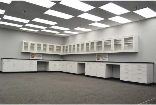 39' Laboratory Cabinets w/ 32' Wall Units at a distance