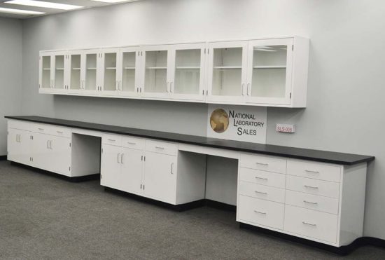 19' Lab Cabinets w/ 19' Wall Units