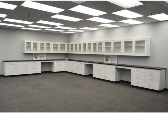 View of 39' Laboratory Cabinets w/ 32' Wall Units