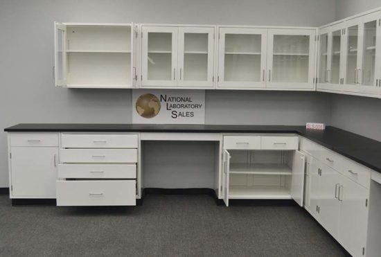 Lab cabinet and wall unit display