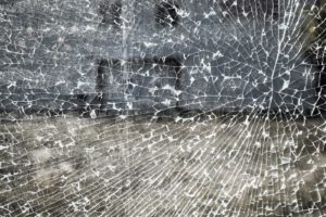 shattered fume hood glass