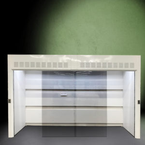 Front view of 12' Fisher American Walk-In Fume Hood