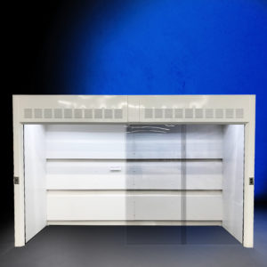 Walk in fume hood front view 2