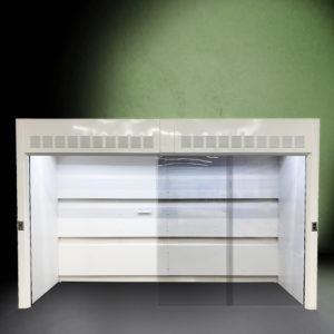 12' Fisher American Walk-In Fume Hood view of front