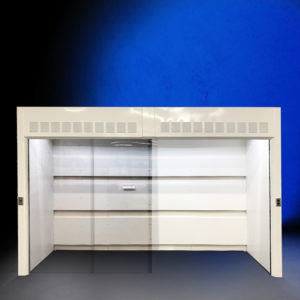 Walk in fume hood front view