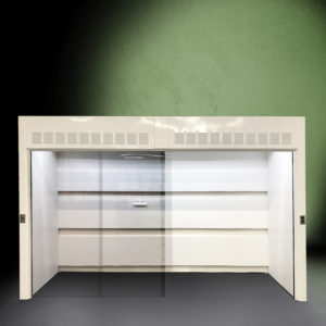 Front of 12' Fisher American Walk-In Fume Hood