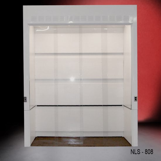 Front view of an 8 Foot Fisher American Walk-In Fume Hood