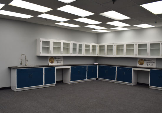 38' Base x 33′ Wall Fisher American Cabinets w/ Sink & Desks