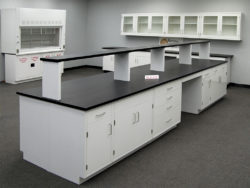 16' x 4' Fisher American Laboratory Island w/ Center Shelf