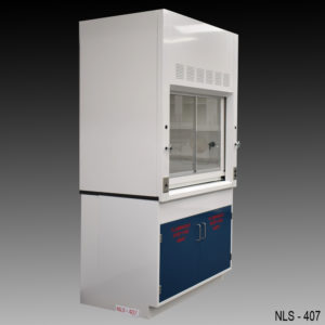 Side of 4′ Fisher American Fume Hood w/ Flammable Storage