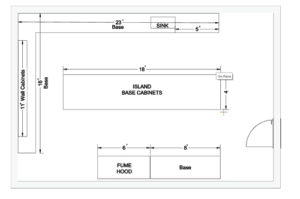 Laboratory Sketch for Laboratory Cabinets