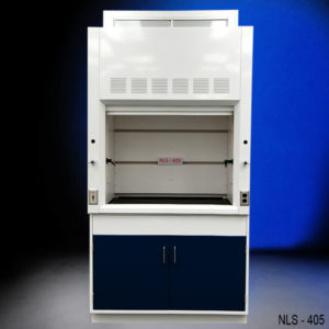 4′ x 4' Fisher American Fume Hood w/ Flammable Storage front