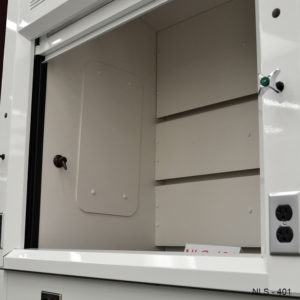 Inside view 2 of 4′ Fisher American Fume Hood w/ Flammable Storage